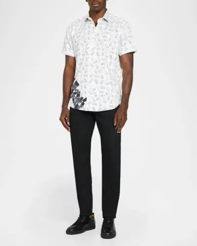 Robert Graham Men's Stack & Slam Cotton Short-Sleeve Shirt | Thumbnail 2