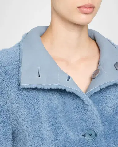 Akris punto Throw Over Lamb Shearling Reversible Coat | Thumbnail 5 Akris punto Throw Over Lamb Shearling Reversible Coat | Thumbnail 5