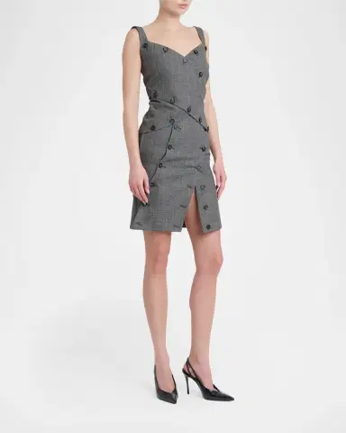 Ferragamo Button-Embellished Mouline Wool Top | Thumbnail 2 Ferragamo Button-Embellished Mouline Wool Top | Thumbnail 2