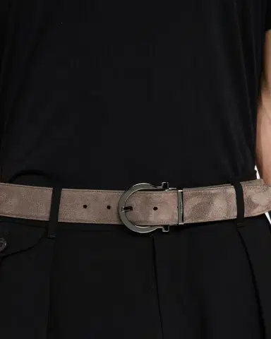 Ferragamo Men's Gancio-Buckle Reversible Leather Belt | Thumbnail 2 Ferragamo Men's Gancio-Buckle Reversible Leather Belt | Thumbnail 2