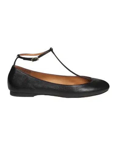 Odissì Calla Leather T-Strap Ballerina Flats | Thumbnail 1