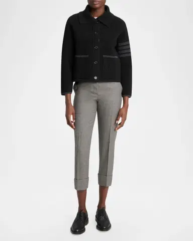 Thom Browne 4-Bar Stripe Cotton Pique Hybrid Polo Jacket | Thumbnail 2 Thom Browne 4-Bar Stripe Cotton Pique Hybrid Polo Jacket | Thumbnail 2