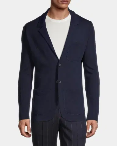 Isaia Men's Wool-Blend Sweater Jacket | Thumbnail 4