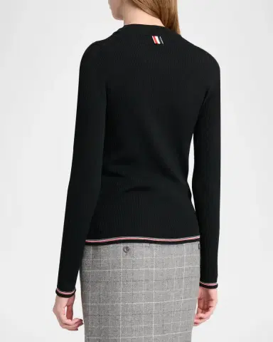 Thom Browne Rib-Knit Wool Cardigan | Thumbnail 3 Thom Browne Rib-Knit Wool Cardigan | Thumbnail 3