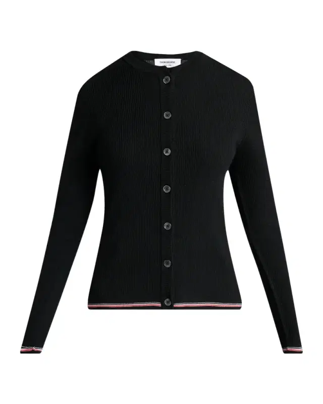 Thom Browne Rib-Knit Wool Cardigan