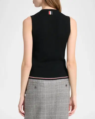 Thom Browne RWB Wool Rib-Knit Shell Top | Thumbnail 3