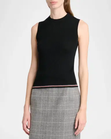 Thom Browne RWB Wool Rib-Knit Shell Top | Thumbnail 4