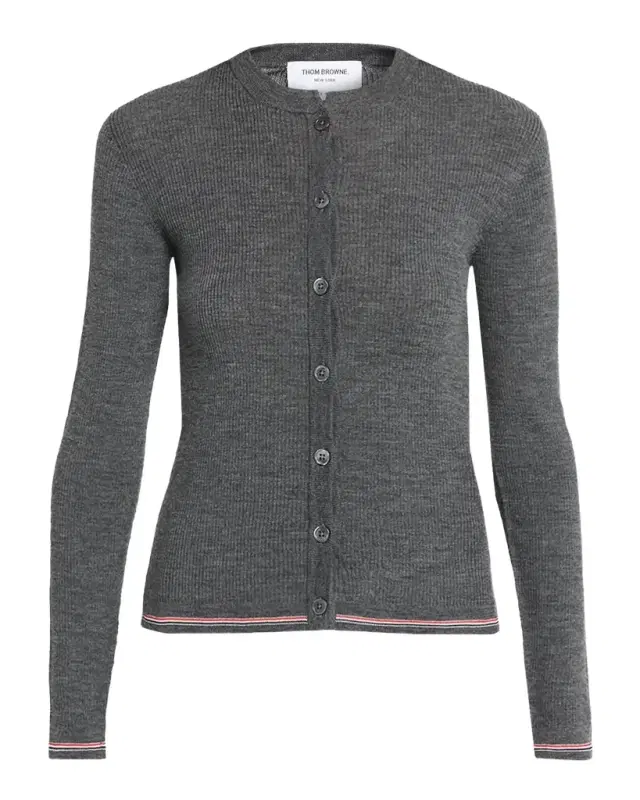 Thom Browne Rib-Knit Wool Cardigan