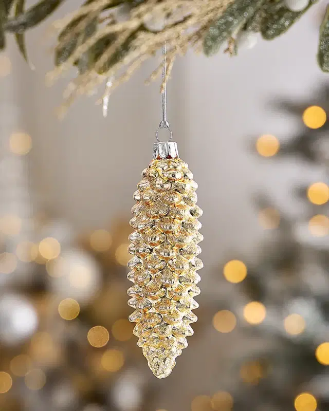 Winward Home x Jim Marvin Slender Pinecone Christmas Ornament