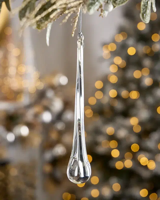 Winward Home x Jim Marvin 8" Teardrop Icicle Christmas Ornament