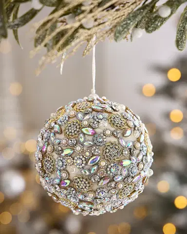 Winward Home x Jim Marvin Jeweled Ball Christmas Ornament | Thumbnail 1