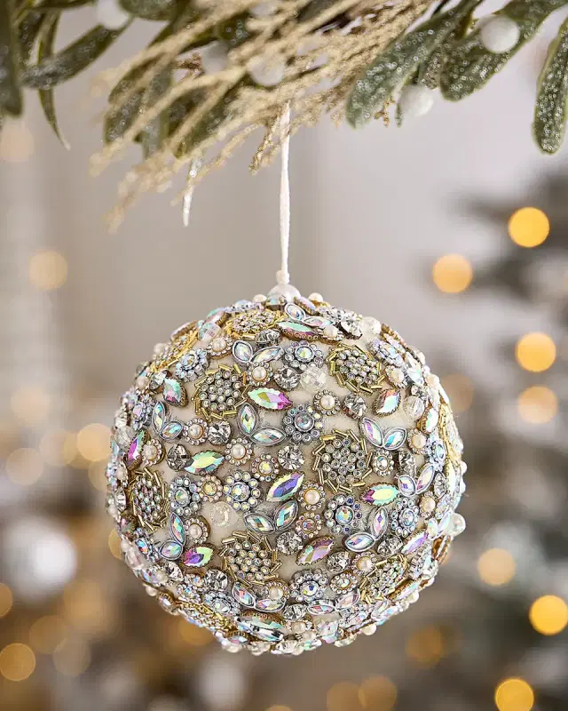 Winward Home x Jim Marvin Jeweled Ball Christmas Ornament