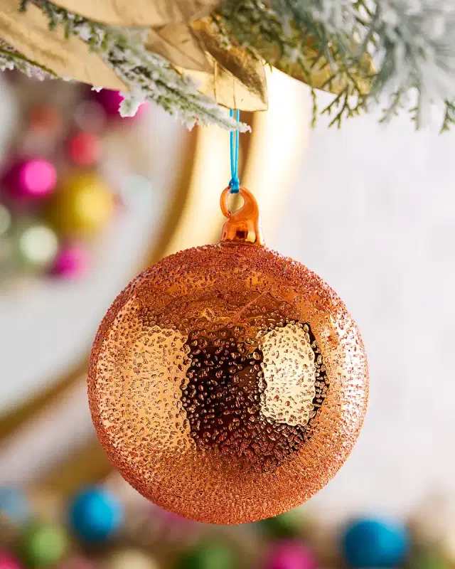 Winward Home x Jim Marvin 4.7" Beaded Glass Ball Christmas Ornament