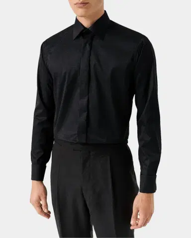 Eton Men's Geometric Jacquard Dress Shirt | Thumbnail 3 Eton Men's Geometric Jacquard Dress Shirt | Thumbnail 3