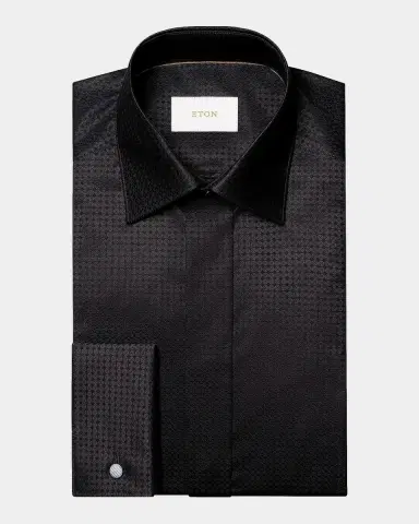 Eton Men's Geometric Jacquard Dress Shirt | Thumbnail 6 Eton Men's Geometric Jacquard Dress Shirt | Thumbnail 6