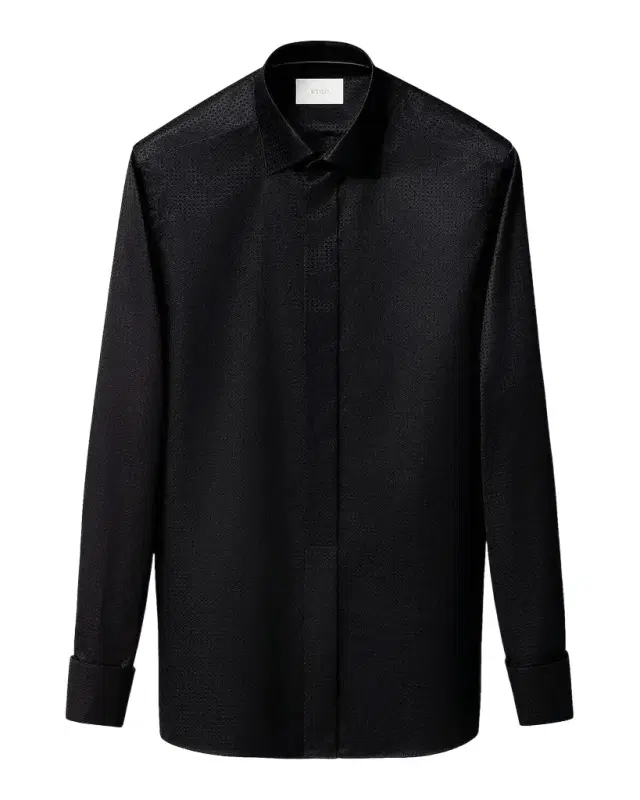 Eton Men's Geometric Jacquard Dress Shirt