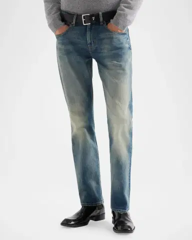 7 For All Mankind Men's The Straight 5-Pocket Jeans | Thumbnail 4