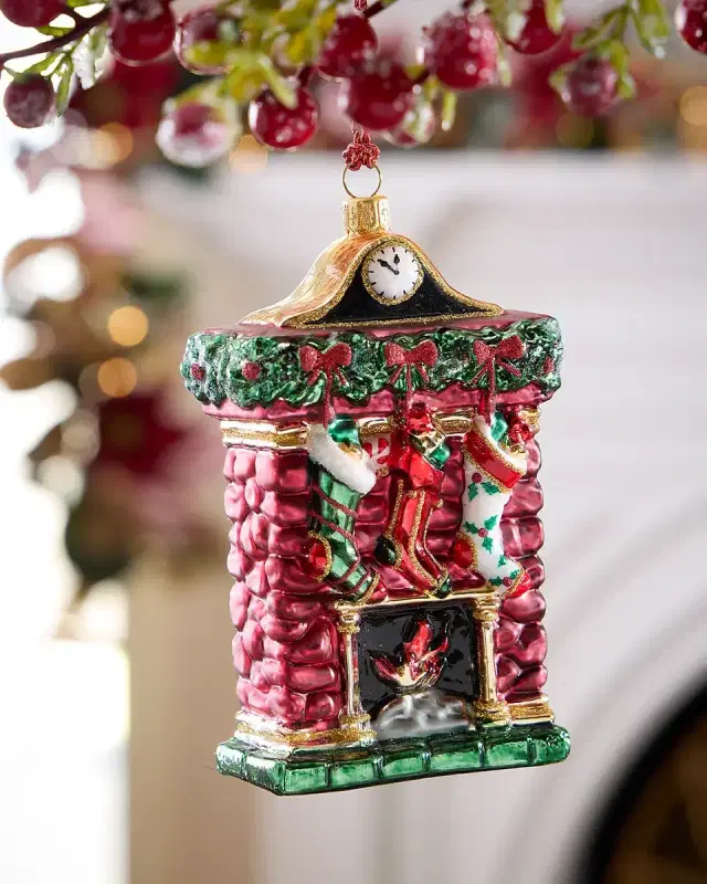 Exclusive Chimney with Stockings Christmas Ornament