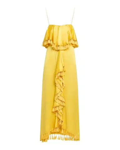 Cinq à Sept Luma Silk Tassel Maxi Dress | Thumbnail 1 Cinq à Sept Luma Silk Tassel Maxi Dress | Thumbnail 1