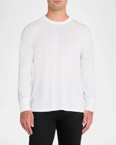 Tom Ford Men's Lyocell and Cotton Long-Sleeve T-Shirt | Thumbnail 4
