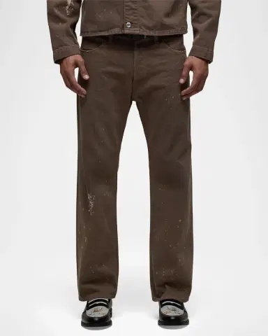 Hudson Men's Rylan Paint-Splatter Straight-Leg Jeans | Thumbnail 4