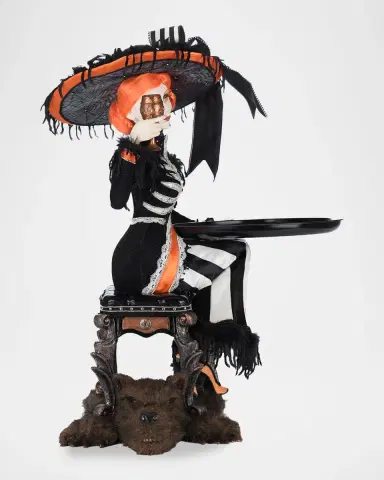 Katherine 's Collection Mrs. Macabre with Serving Tray Halloween Figure | Thumbnail 2