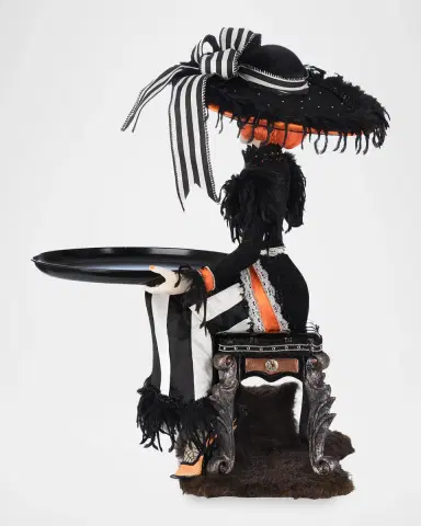 Katherine 's Collection Mrs. Macabre with Serving Tray Halloween Figure | Thumbnail 3