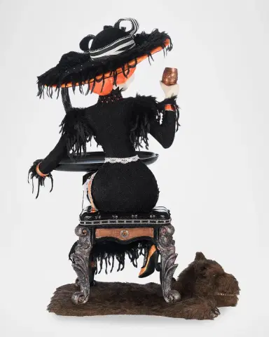 Katherine 's Collection Mrs. Macabre with Serving Tray Halloween Figure | Thumbnail 4