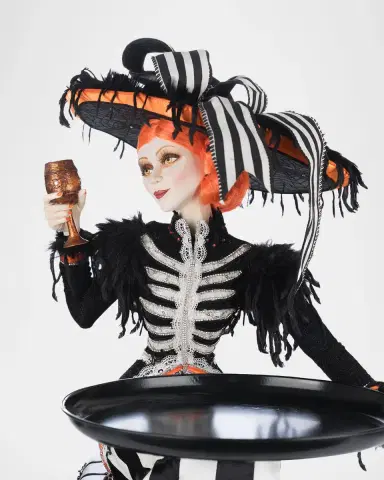 Katherine 's Collection Mrs. Macabre with Serving Tray Halloween Figure | Thumbnail 5