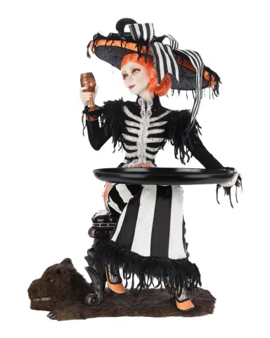 Katherine 's Collection Mrs. Macabre with Serving Tray Halloween Figure | Thumbnail 1