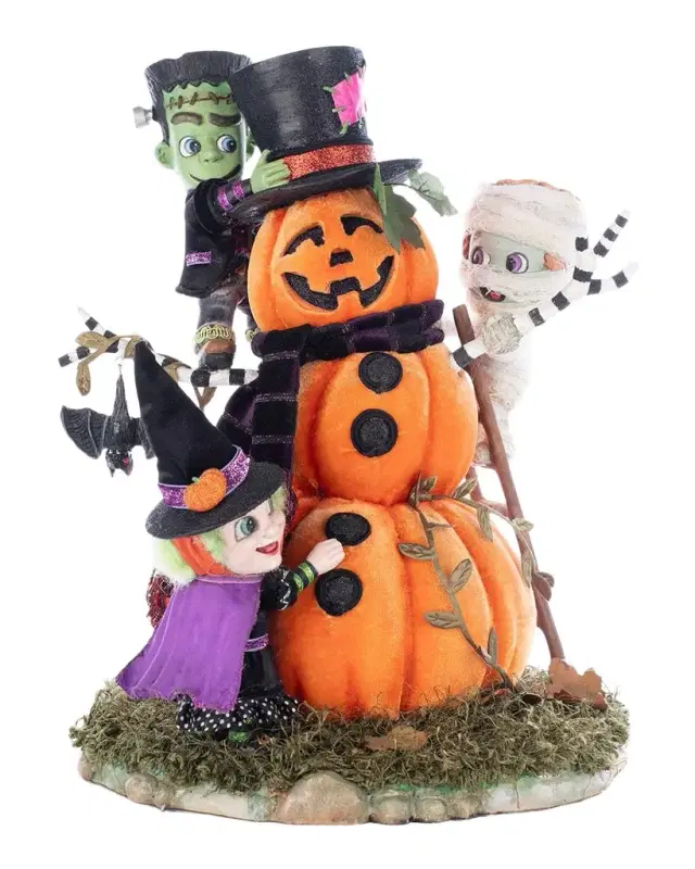 Katherine 's Collection Ghouls Building Pumpkin Man Tabletop Decor