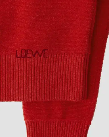 Loewe Logo Embroidered Wool Crewneck Sweater | Thumbnail 5 Loewe Logo Embroidered Wool Crewneck Sweater | Thumbnail 5