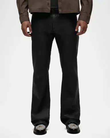 Hudson Men's Kick Flare Black Denim Jeans | Thumbnail 4