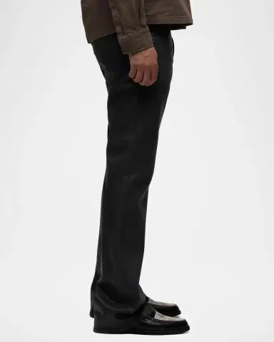 Hudson Men's Kick Flare Black Denim Jeans | Thumbnail 6