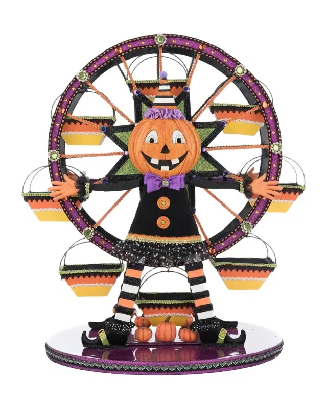 Katherine 's Collection Pumpkin Ferris Wheel Cupcake Holder