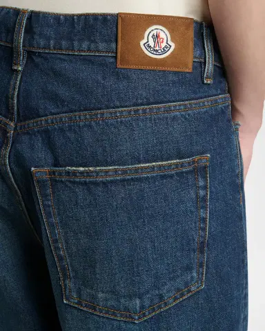 Moncler Men's Vintage Wash Denim Relaxed-Fit Jeans | Thumbnail 5