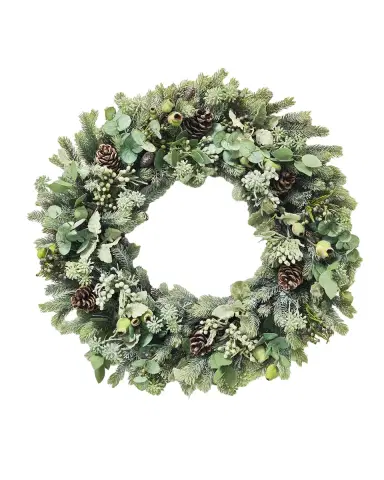 Winward Home Dusty Miller/Pine Needle Artificial Wreath | Thumbnail 2