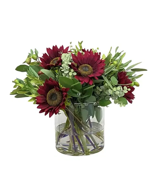 Winward Home Artificial Sunflower Floral Arrangement