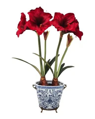 Winward Home Artificial Amaryllis Flower Arrangement | Thumbnail 1