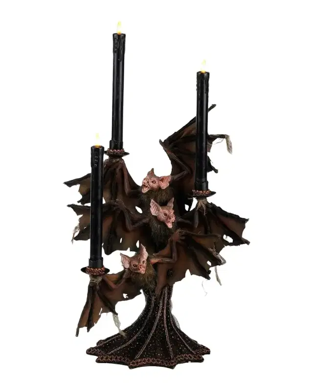 Katherine 's Collection Batty Halloween Candelabra