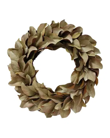 Winward Home Artificial Dry Magnolia Leaf Wreath | Thumbnail 2