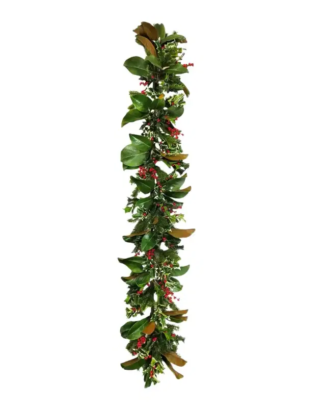 Winward Home Holiday Newness Faux-Holly Holiday Garland