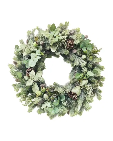 Winward Home Artificial Dusty Miller/Pine Needle Wreath | Thumbnail 2