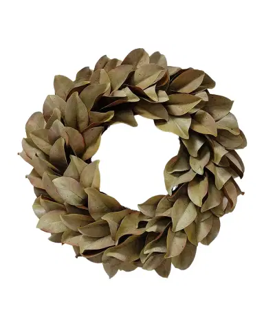 Winward Home Artificial Dry Magnolia Leaf Wreath | Thumbnail 2