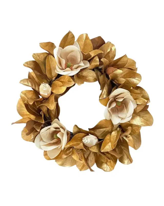 Winward Home Holiday Newness Faux-Magnolia Wreath