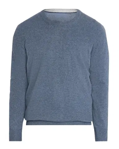 Brunello Cucinelli Men's Cashmere Melange Crewneck Sweater | Thumbnail 1 Brunello Cucinelli Men's Cashmere Melange Crewneck Sweater | Thumbnail 1