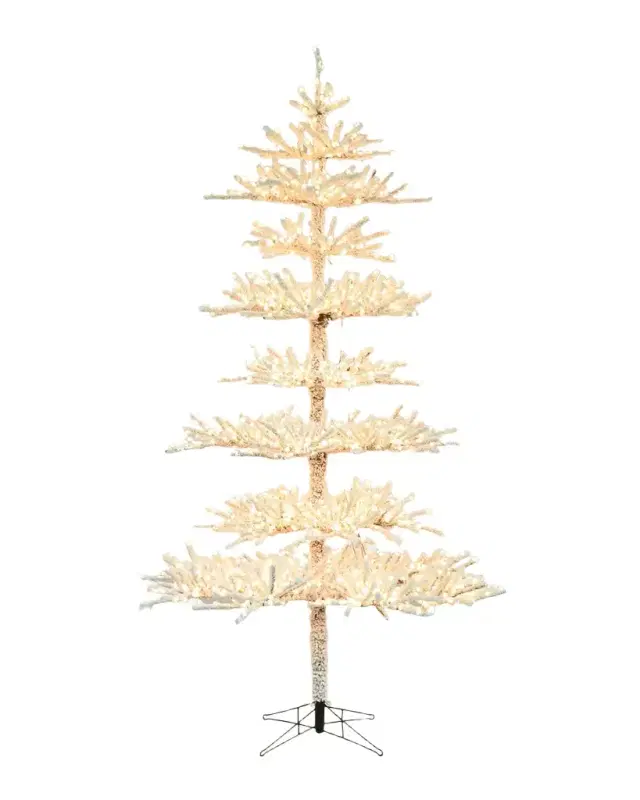 Winward Home Holiday Newness 9 ' Flocked Twig Faux-Pine Tree