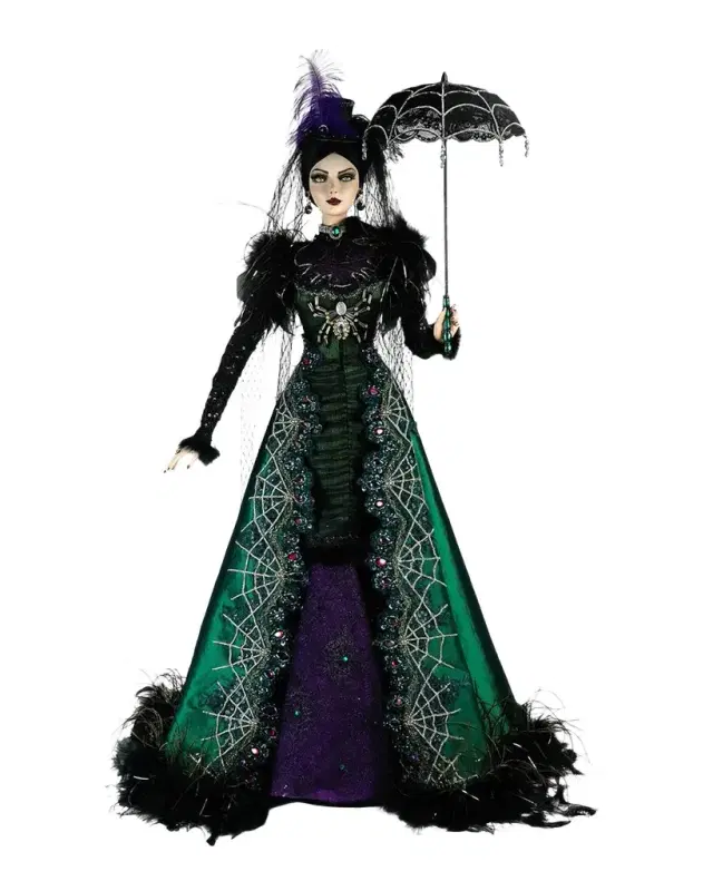 Katherine 's Collection Enchanted Emerald Widow Lady Emeralda Evermourn Tabletop Doll