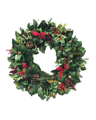 Winward Home Artificial Ilex/Pinecone Wreath | Thumbnail 2