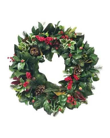 Winward Home Artificial Ilex/Pinecone Wreath | Thumbnail 1